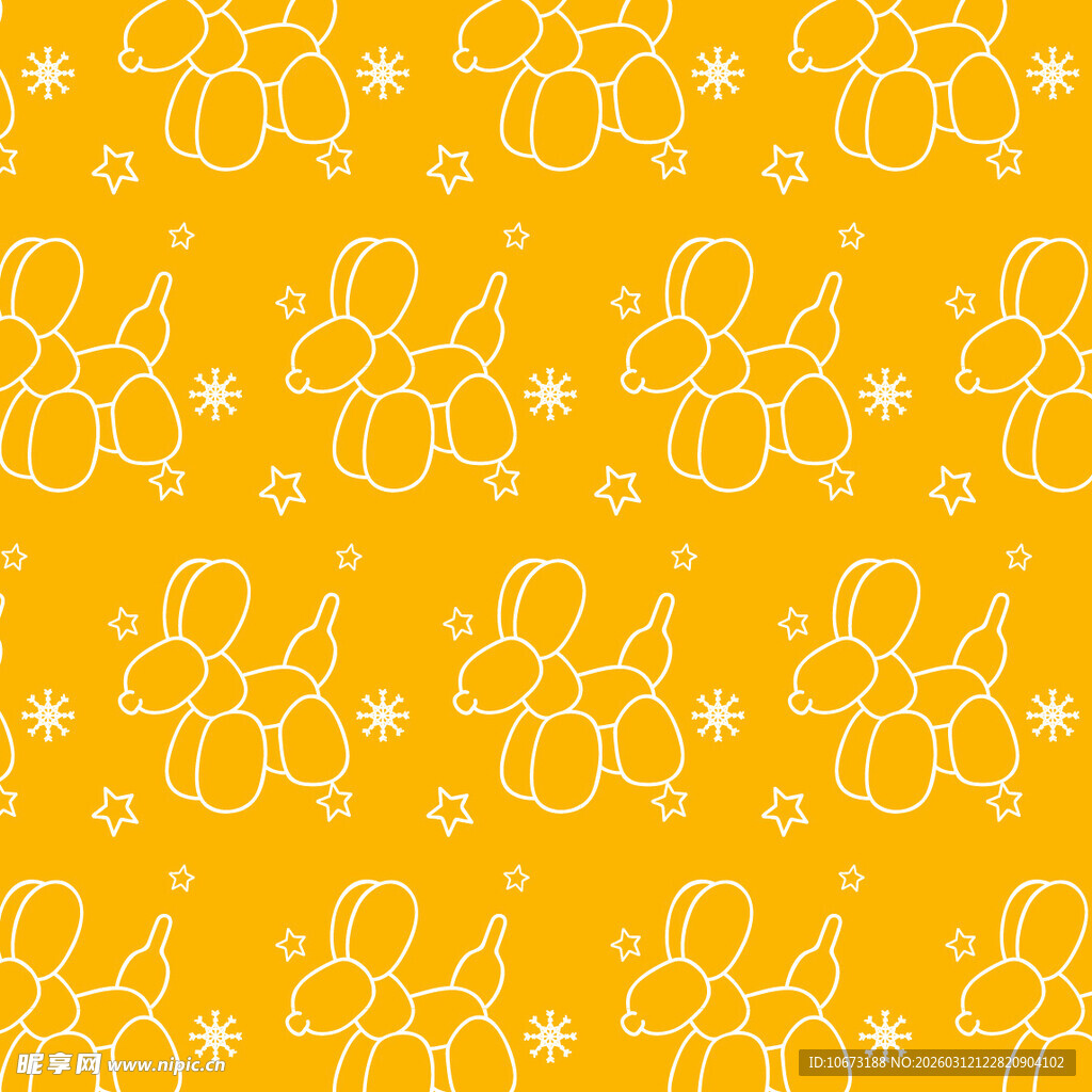 动物气球图案背景