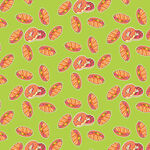 绿色背景上的多彩面包图案