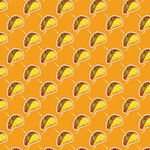 橙色背景的墨西哥玉米卷图案