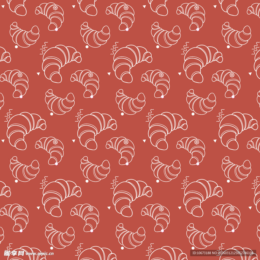红色底纹精致花纹图案