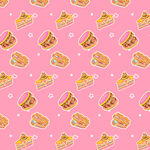 粉色背景的卡通蛋糕图案