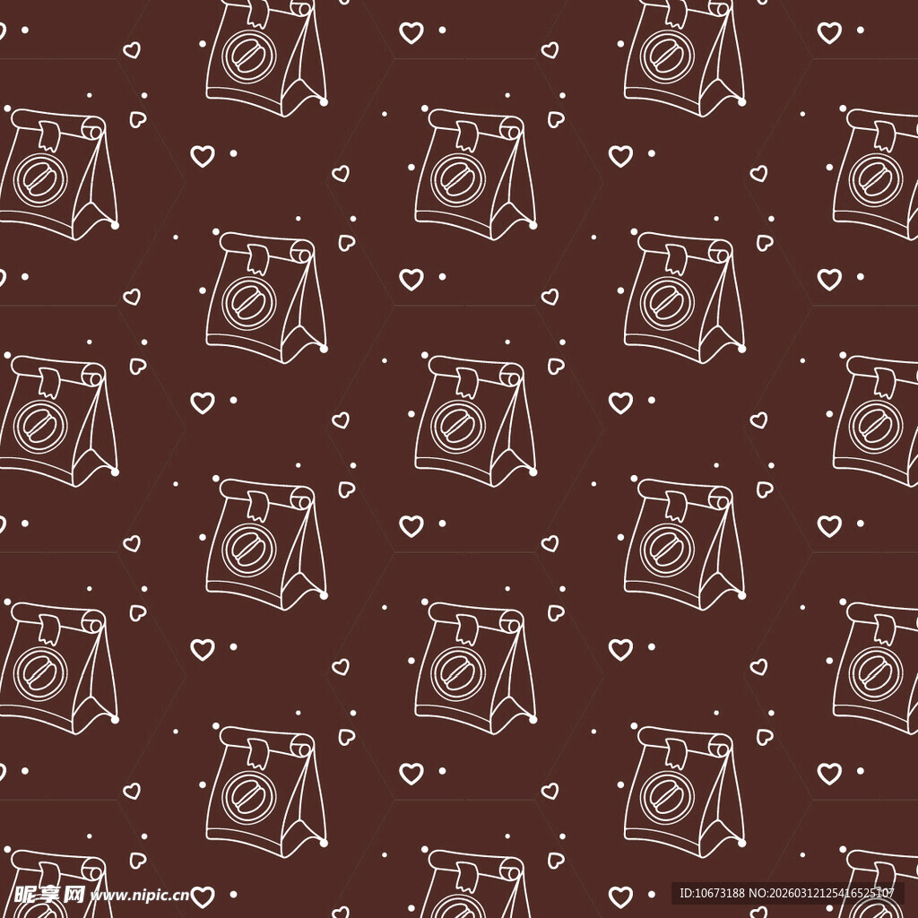 复古相机图案无缝背景图