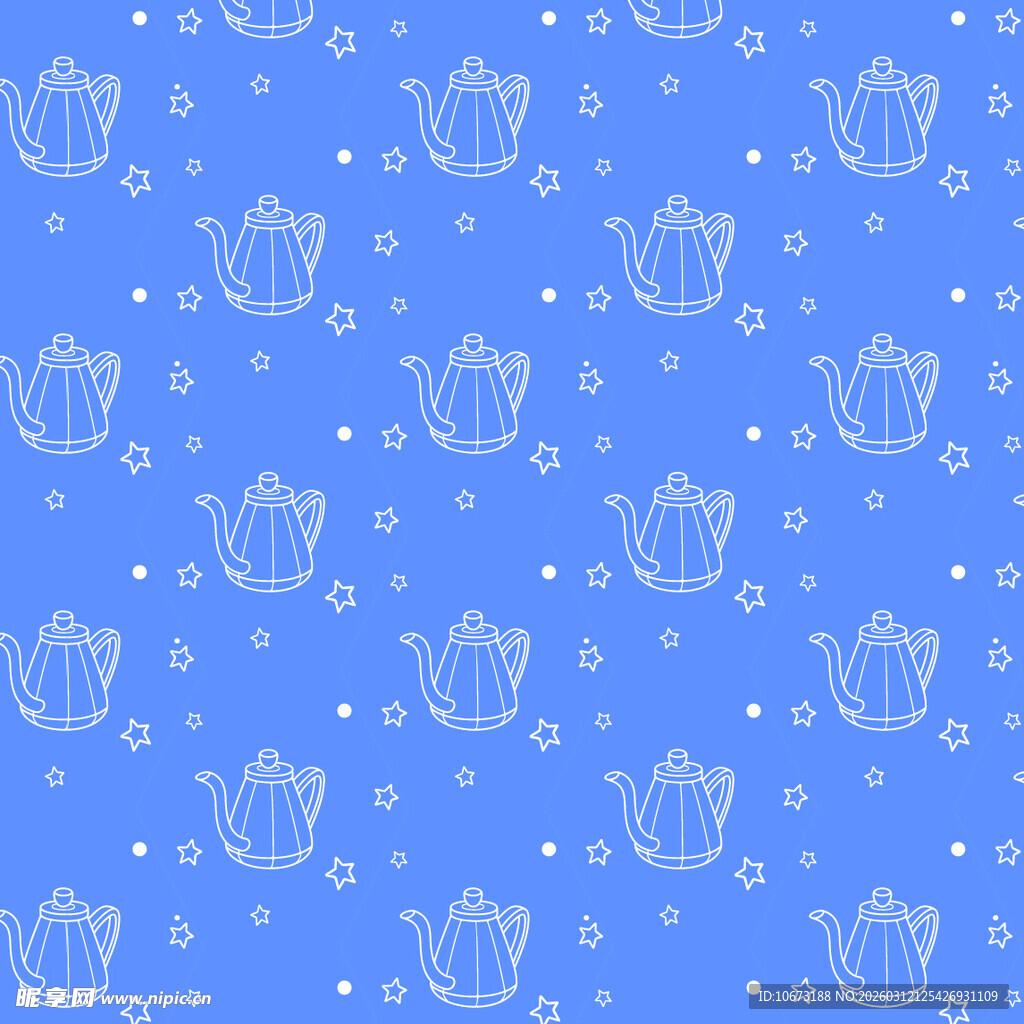 蓝色花卉图案背景纹理