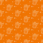 橙色啤酒杯图案背景