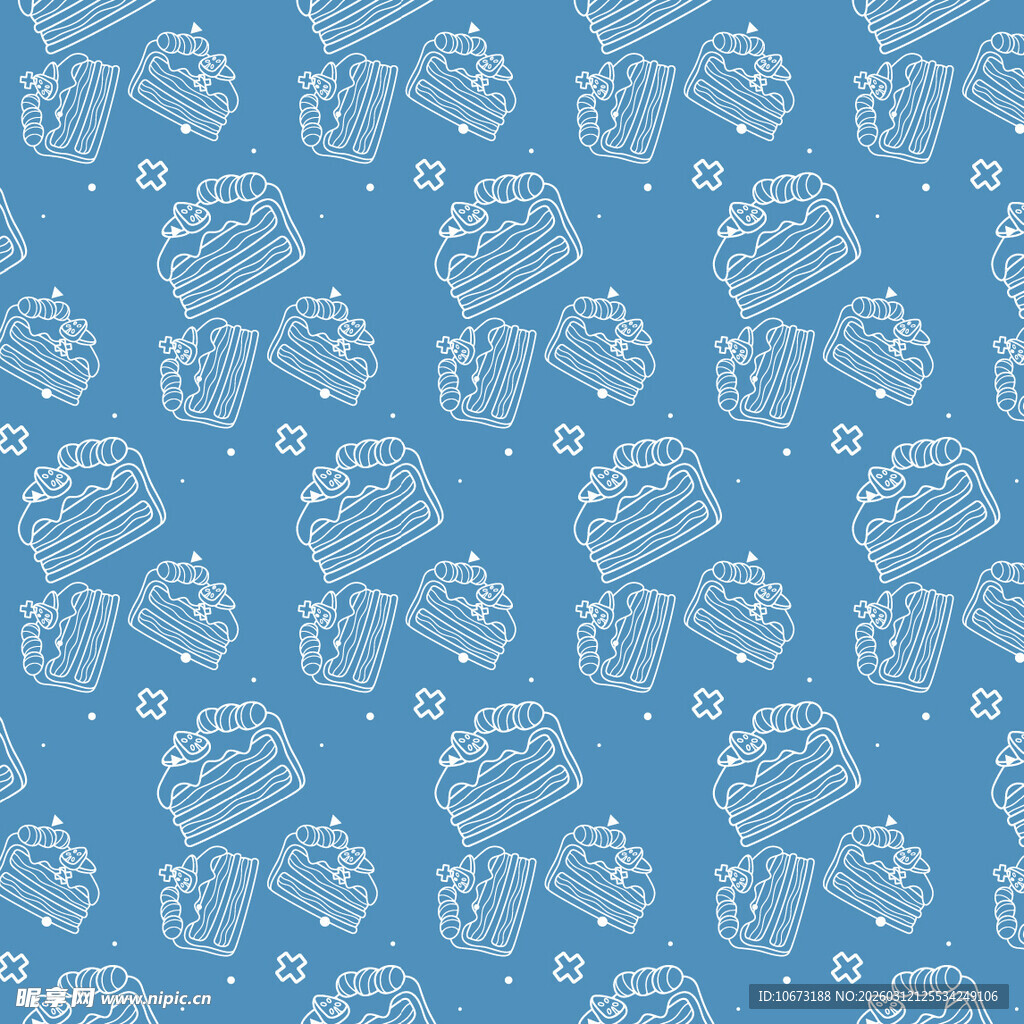 蓝色卡通相机图案背景