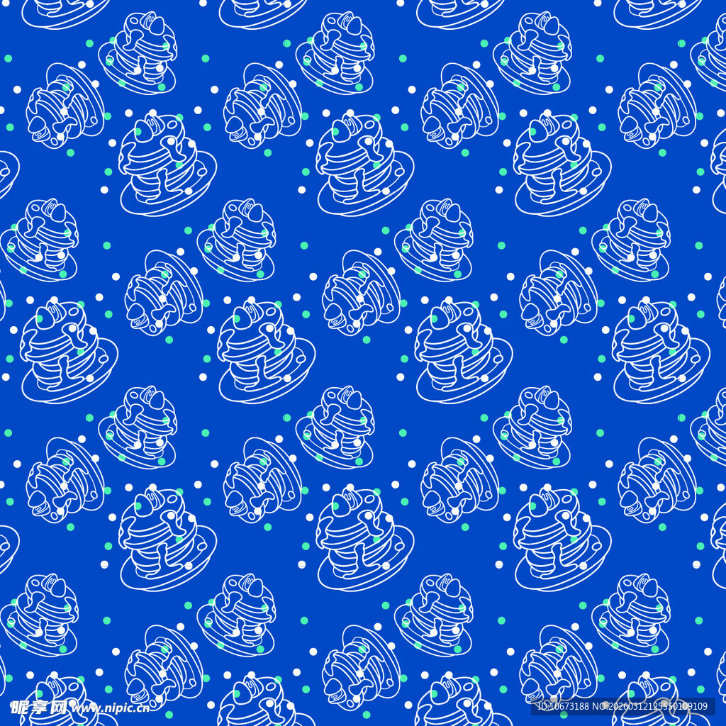 蓝色雪花图案背景纹理