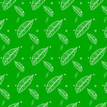 绿色叶片无缝图案背景