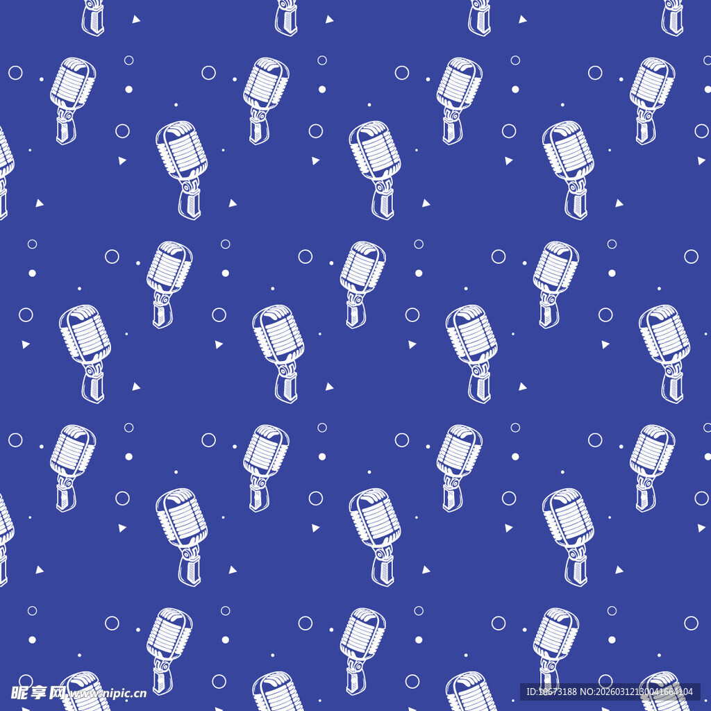 蓝色背景香槟杯无缝图案