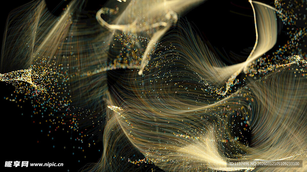 梦幻光影烟雾抽象艺术图