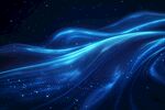 梦幻蓝色流动光效背景