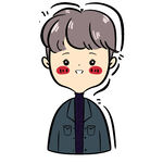 可爱短发男孩卡通形象