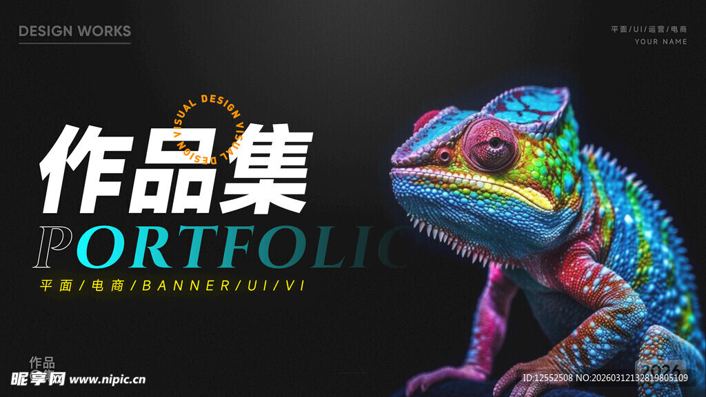 多彩变色龙作品集封面