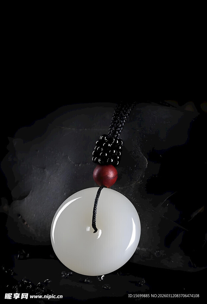 白玉平安扣吊坠