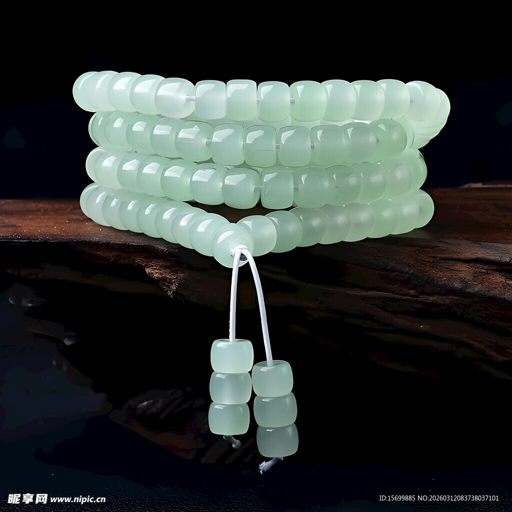 翠绿玉石手串