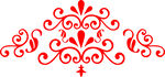 红色精美花纹装饰图案