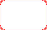红色边框空白背景图
