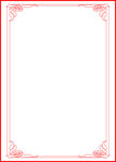 红色边框装饰空白背景图