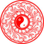 中式太极阴阳圆形纹饰