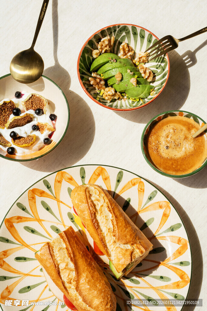 多彩美食摆盘展示