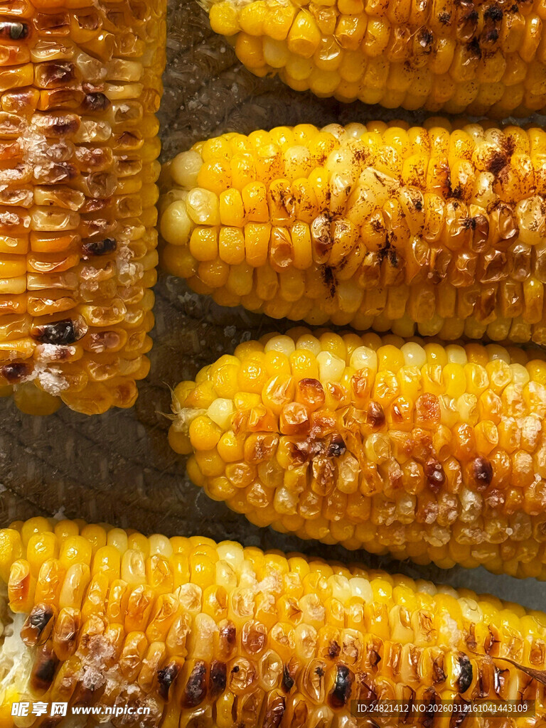 烤玉米特写