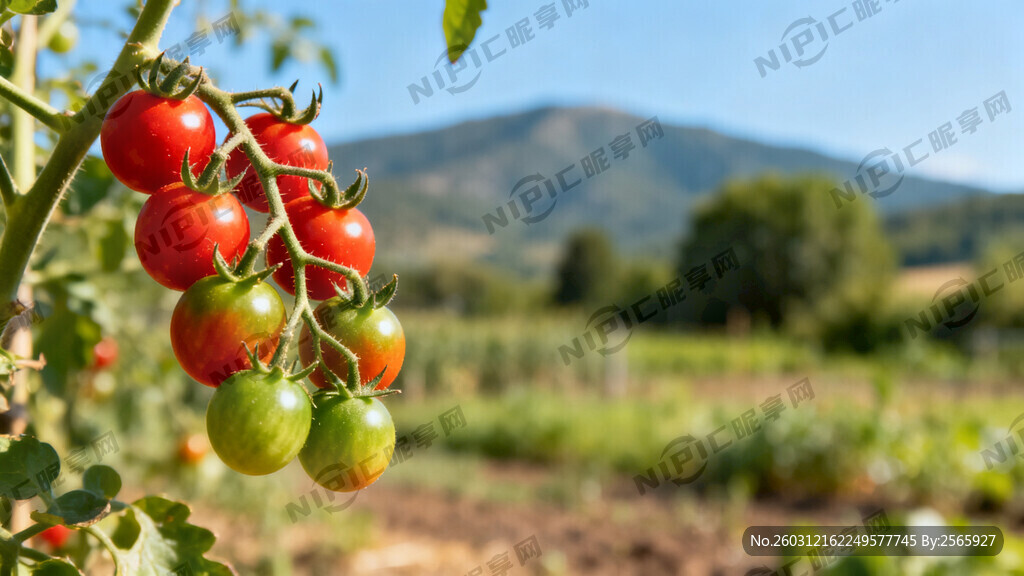 左边是好几簇有红有绿的几串小番