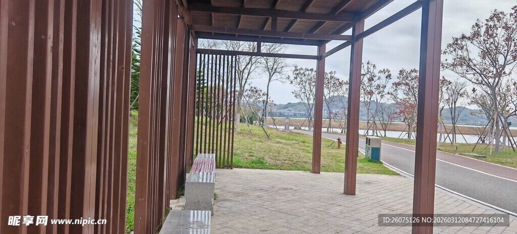 户外金属廊架景观