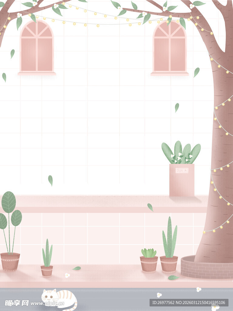 温馨室内绿植装饰场景