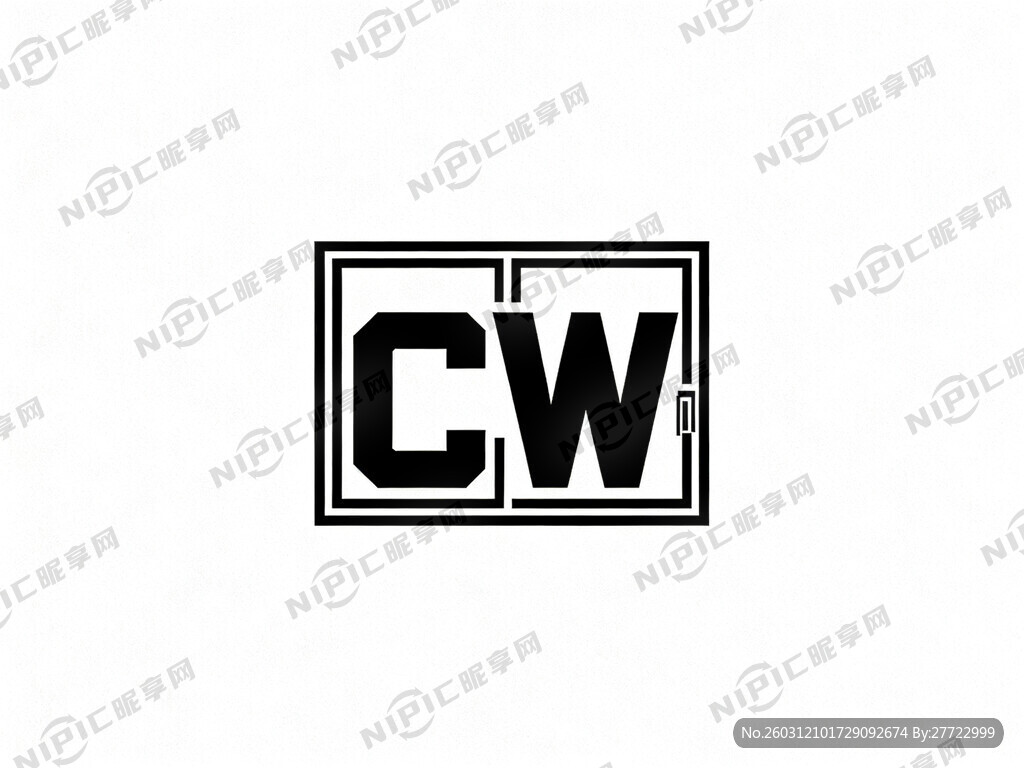 子母“CW”的创意设计