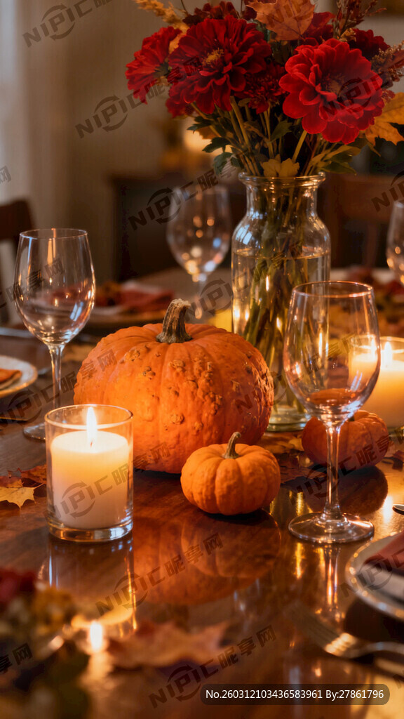 感恩节餐桌中心饰品