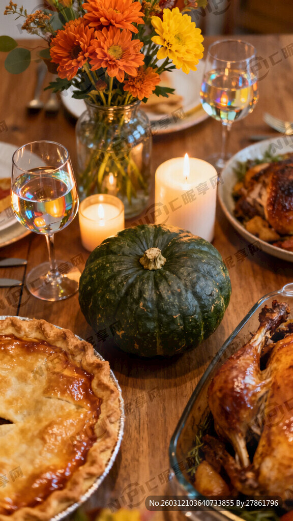 感恩节餐桌中心饰品