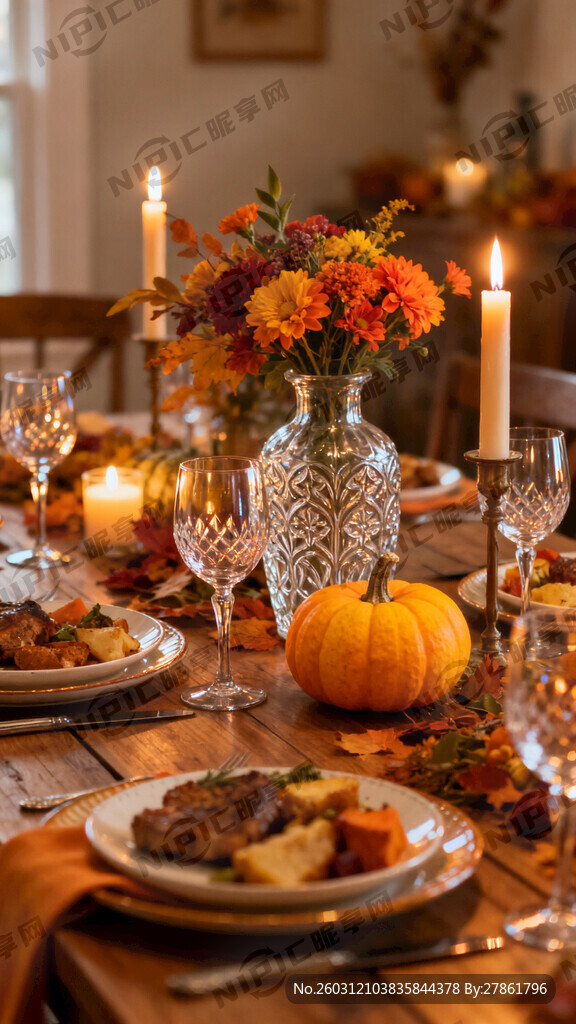 感恩节餐桌中心饰品