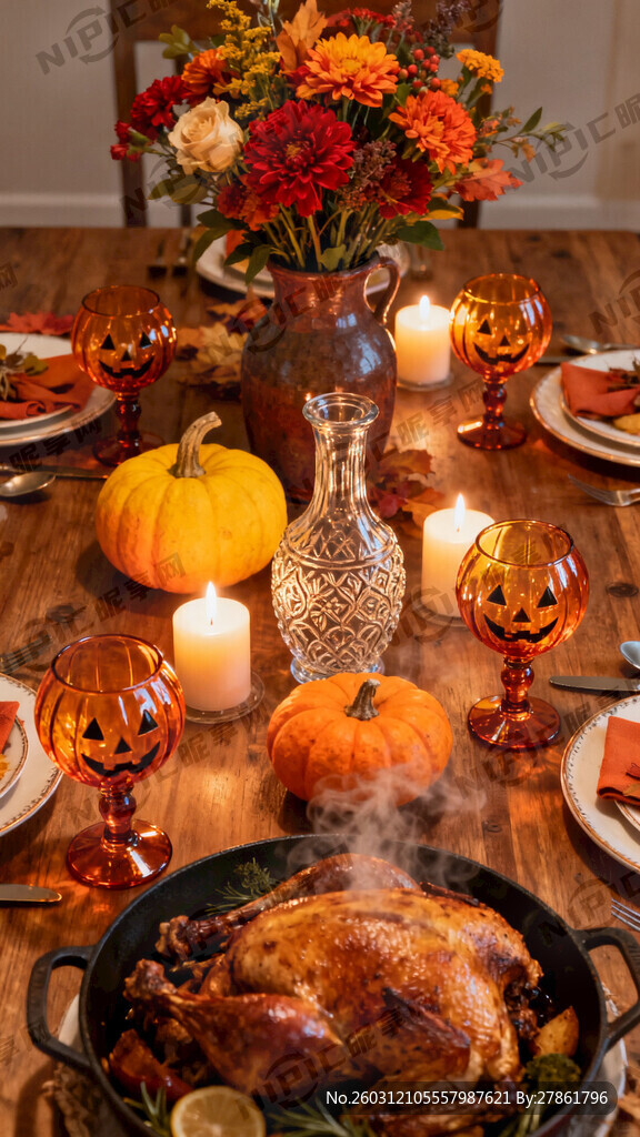 感恩节餐桌中心饰品