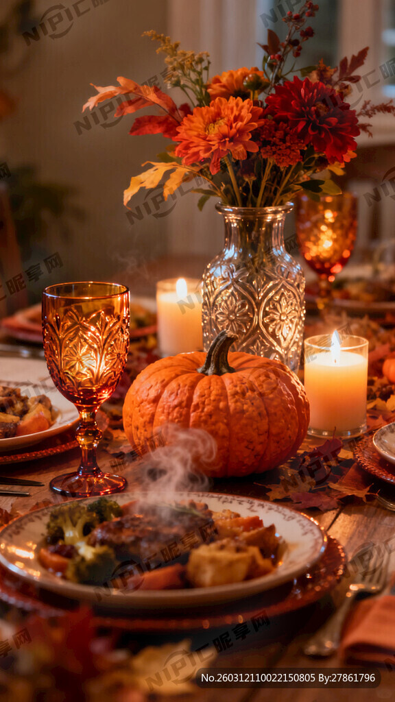 感恩节餐桌中心饰品