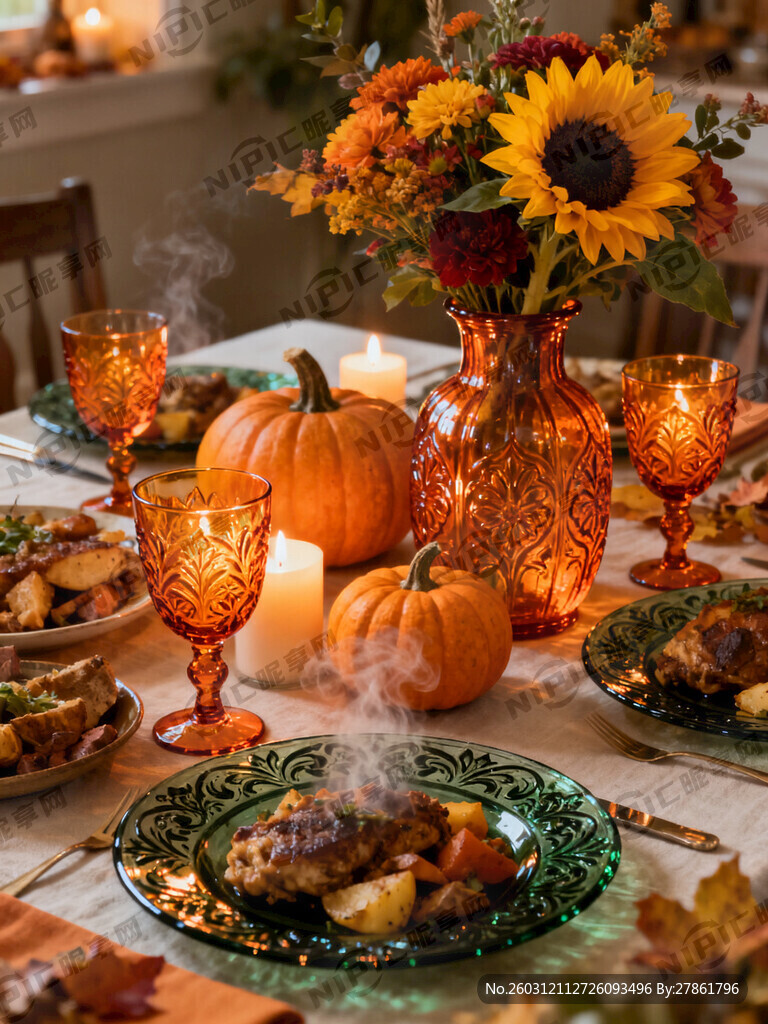 感恩节餐桌中心饰品