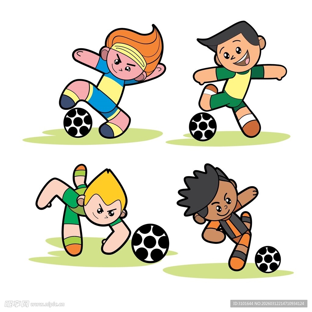 足球男孩动态卡通