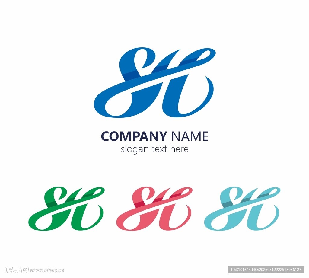 SH英文标志设计