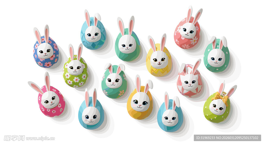 彩蛋兔子图案