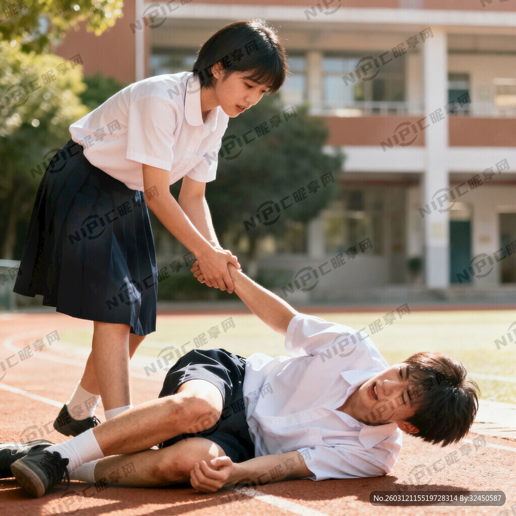 同学摔倒 主动扶起