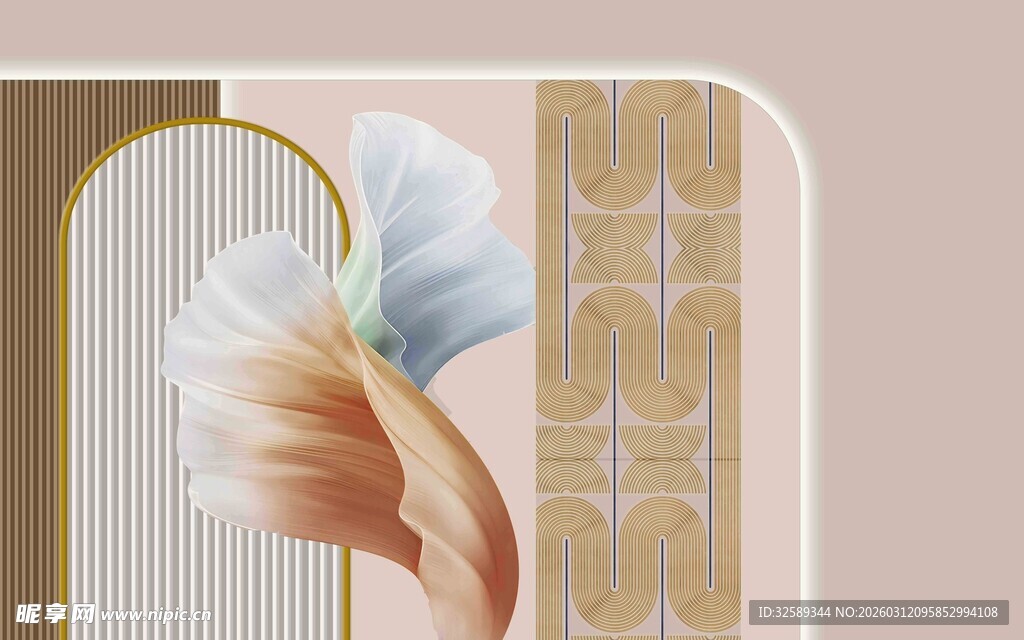抽象花卉装饰图案设计