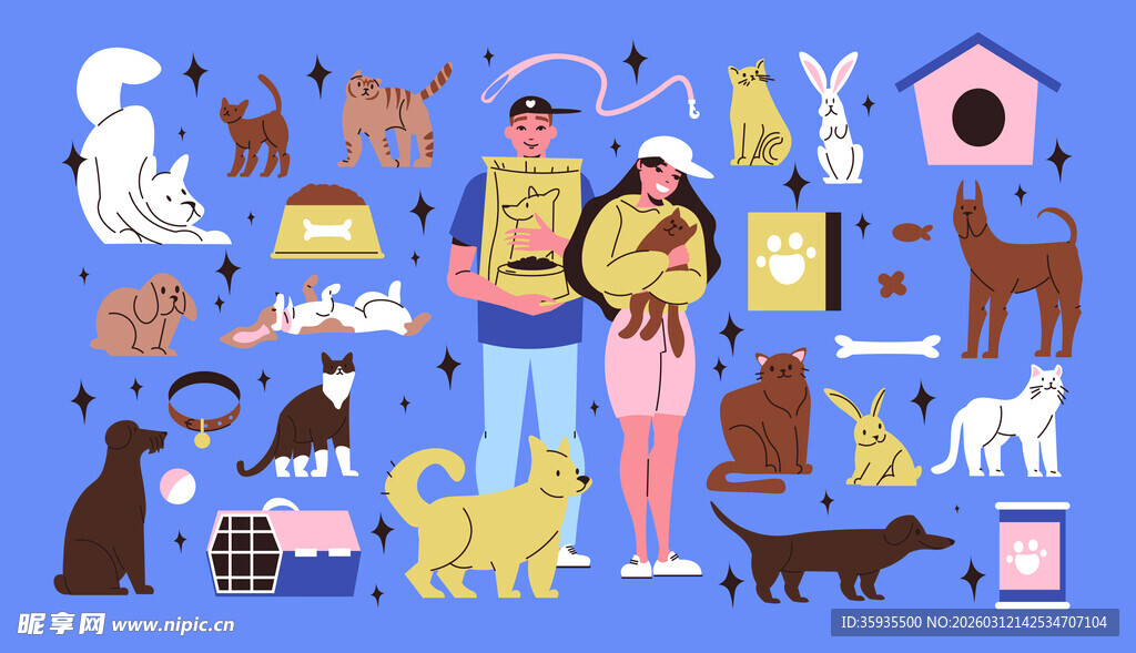 人与宠物的温馨日常画面