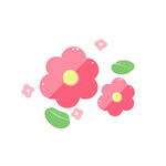 可爱粉色花朵插画