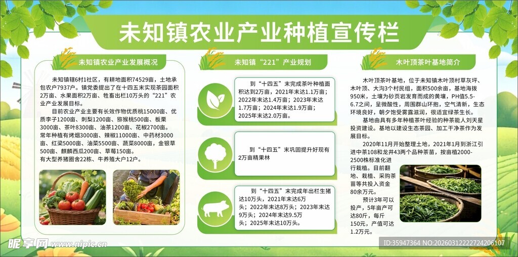 农业种植宣传栏