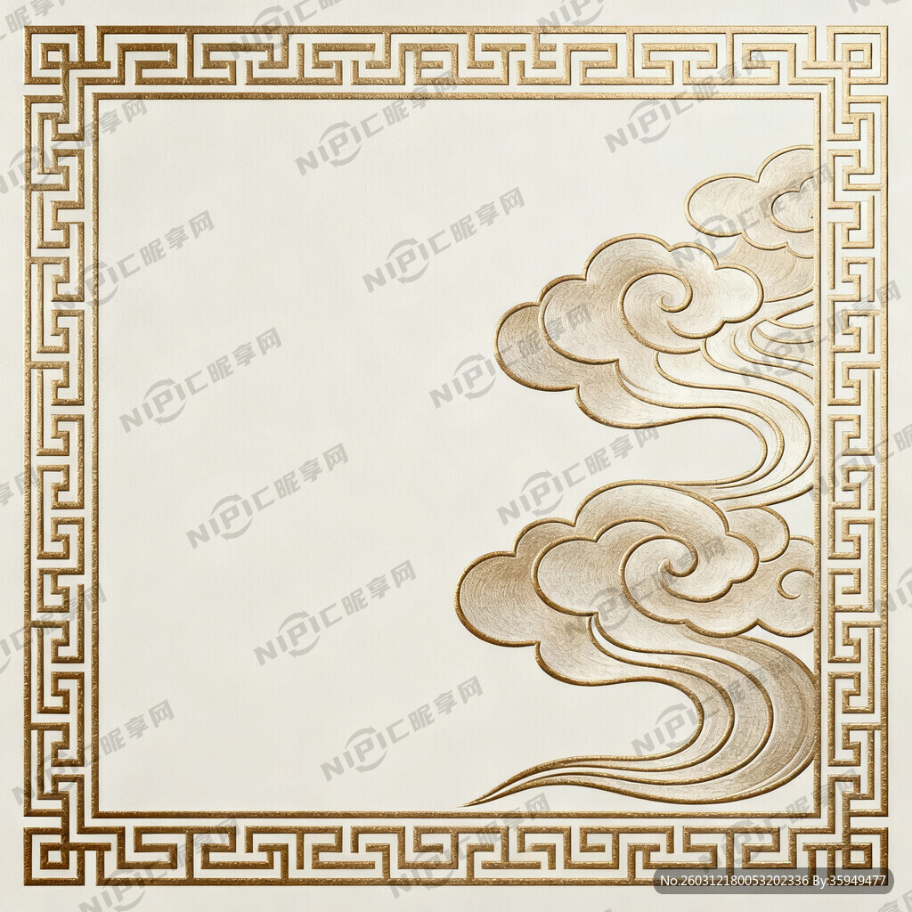 边框图案回形纹或万字纹