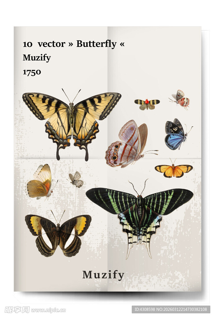 复古海报 10款入蝴蝶