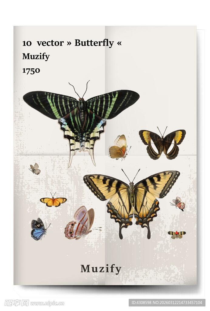 复古海报 10款入蝴蝶