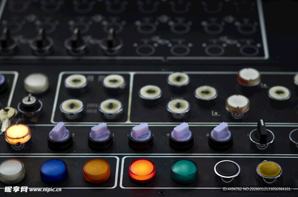 电子设备旋钮特写