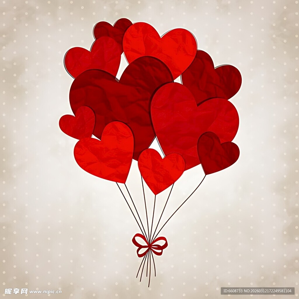 心形气球束浪漫氛围拉满
