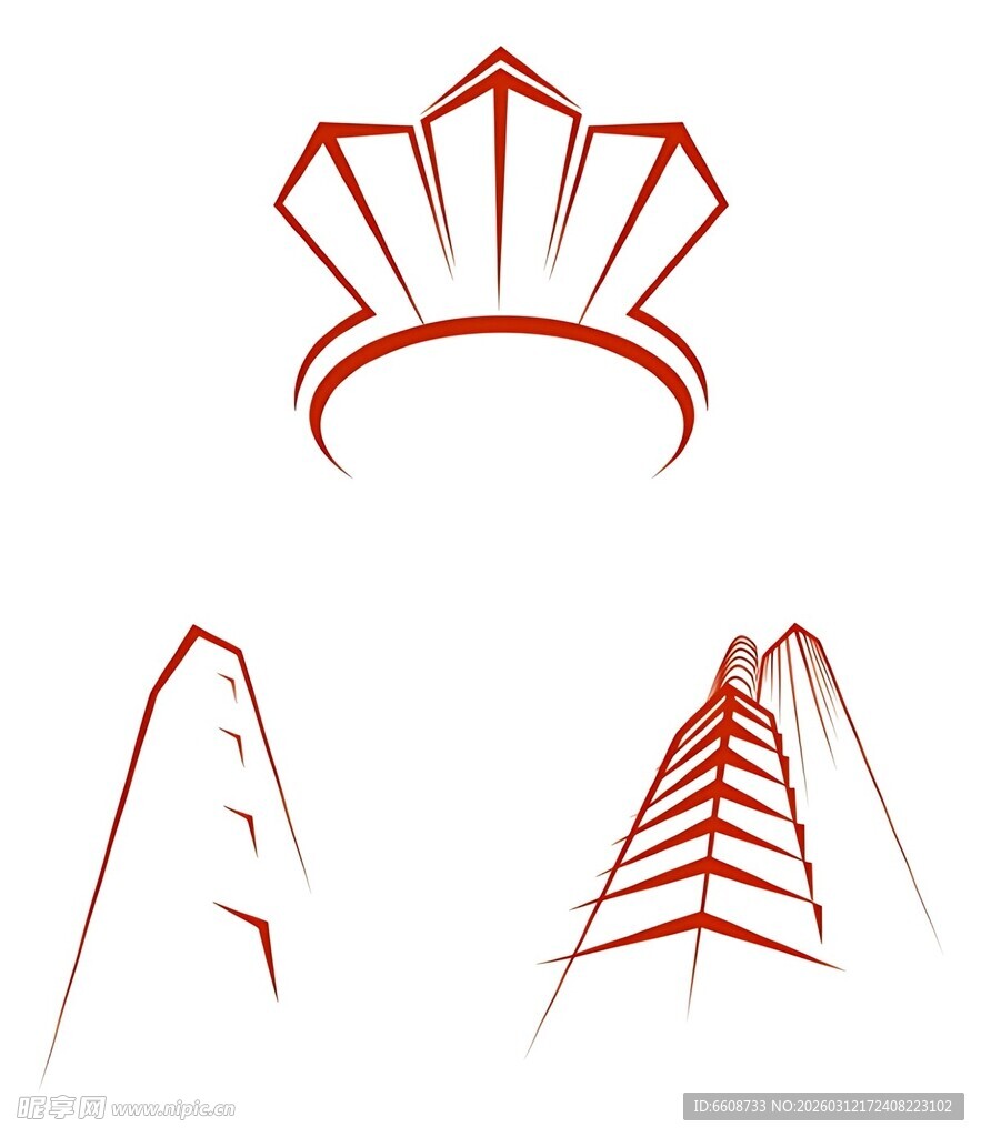 简约建筑线条设计图案