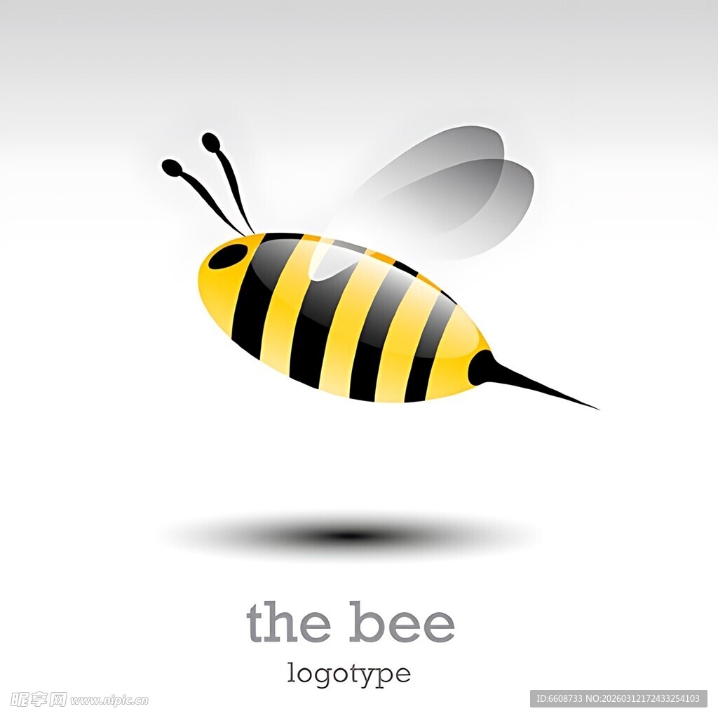 简约蜜蜂标志设计