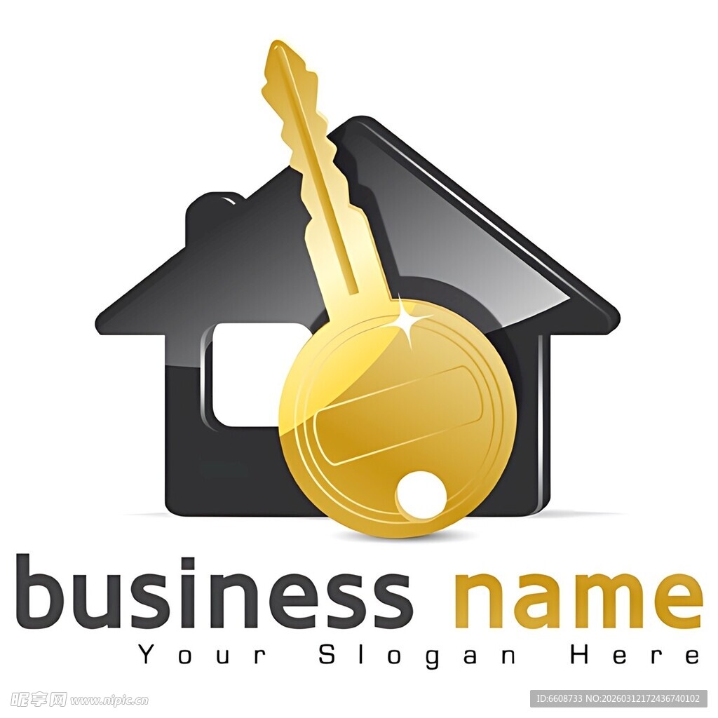 房屋钥匙标志设计
